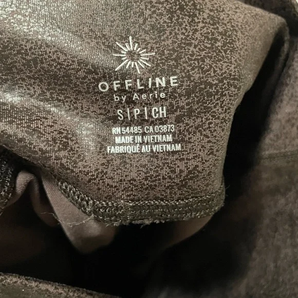 aerie Faux Leather Leggings in Dark Brown - Picture 2 of 3